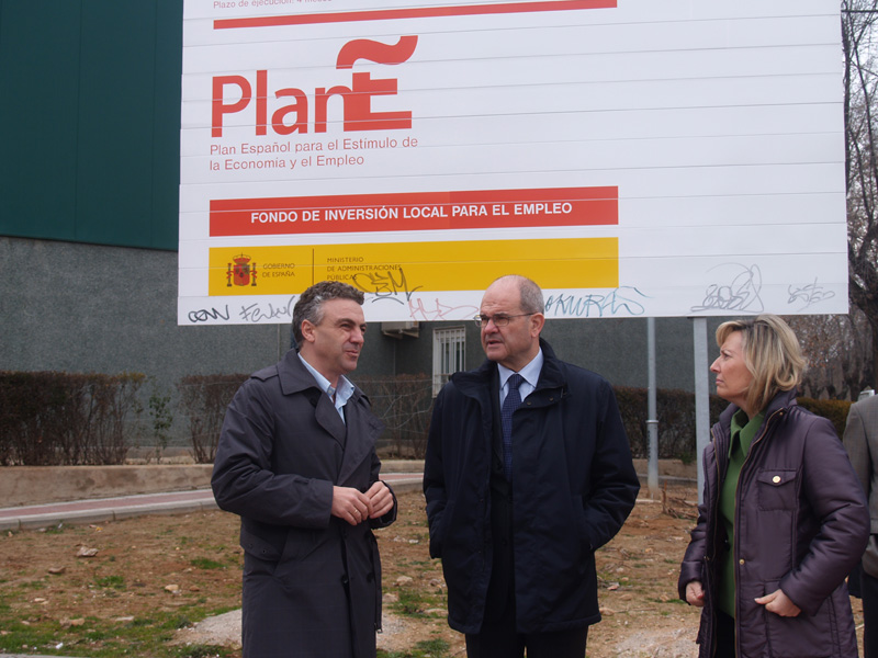 Manuel Chaves hace balance del Fondo Estatal de Inversión Local en Mejorada del Campo (Madrid)