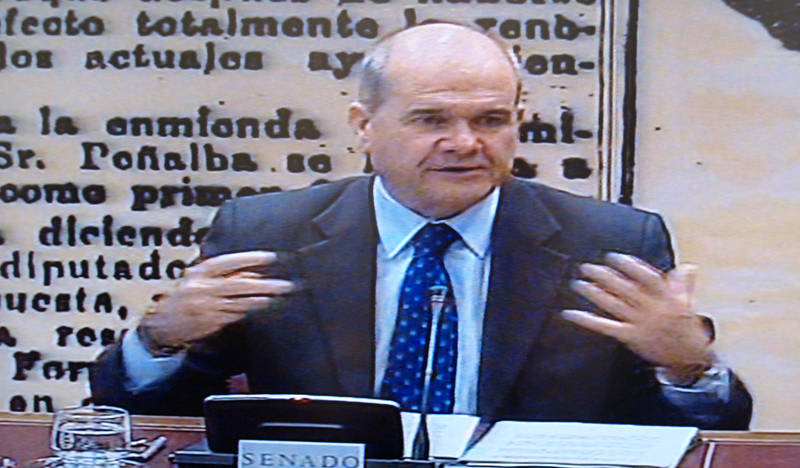 Manuel Chaves comparece en la Comisión de Entidades Locales del Senado para presentar el balance del Fondo Estatal de Inversión Local