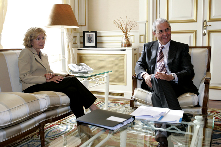Elena Salgado se ha reunido hoy con el Presidente de la Xunta, Emilio Pérez Touriño