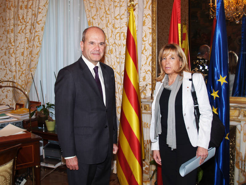 El vicepresidente tercero del Gobierno recibe a la vicepresidenta de la Generalitat de Cataluña