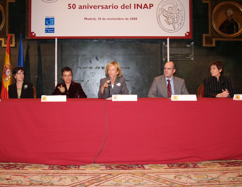 Elena Salgado ha presidido hoy los actos conmemorativos del 50 aniversario del Instituto Nacional de Administración Pública (INAP) 