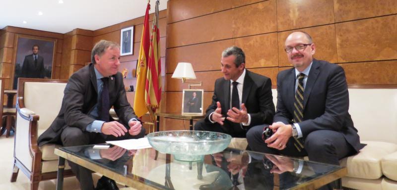 El delegado se reúne con el nuevo Director del Centro de Servicios Globales de la ONU en Valencia