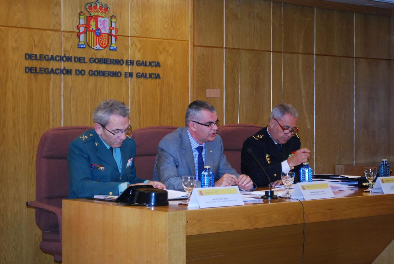 El delegado del Gobierno presentando los datos del Balance de Criminalidad del primer trimestre de 2015