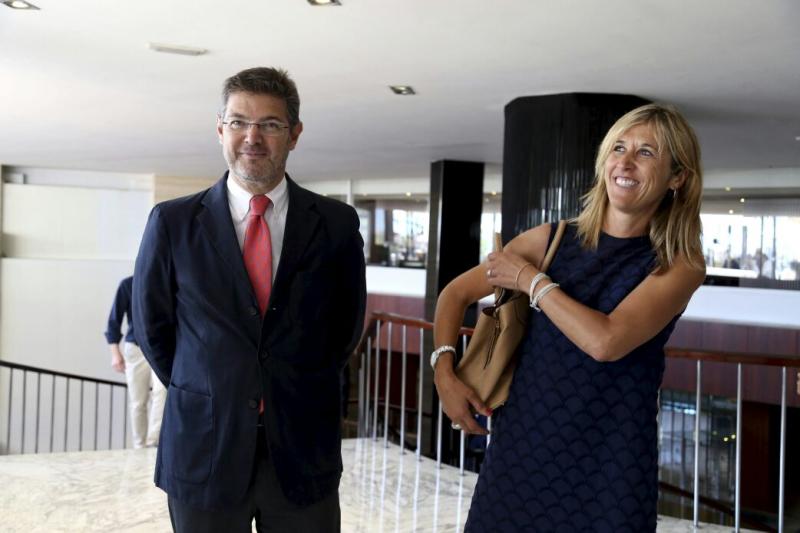 Palmer y Català, a su llegada al congreso de fiscales
