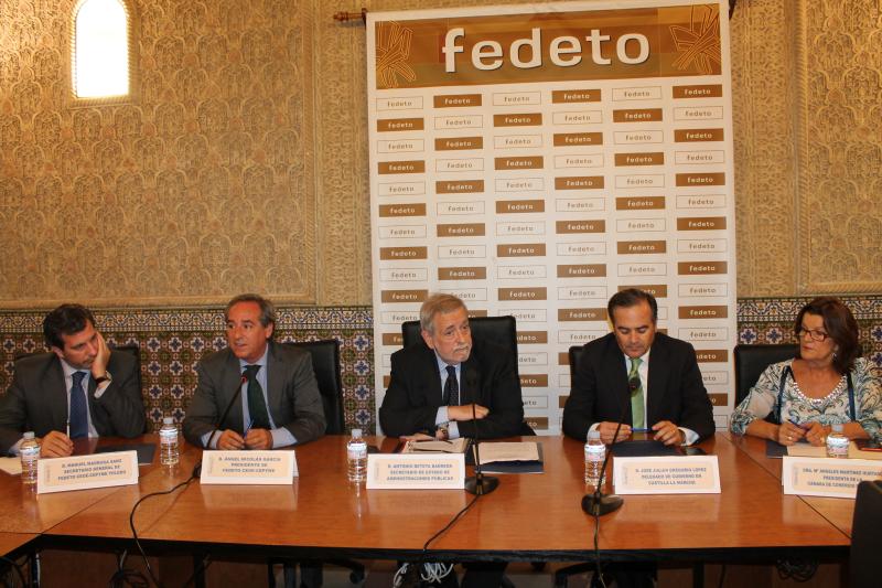 Reunión con empresarios de Castilla-La Mancha organizada por CECAM, la Cámara de Comercio y FEDETO